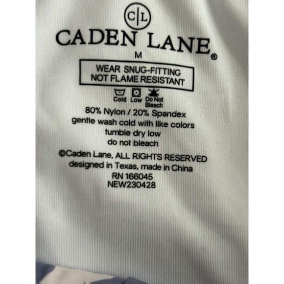 Caden Lane STARS & STRIPES One Piece Swimsuit Red White Blue NWT Size Medium - Picture 5 of 5